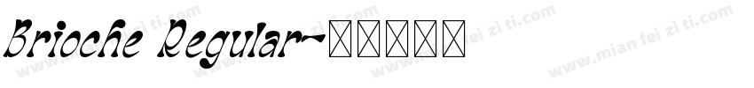 Brioche Regular字体转换